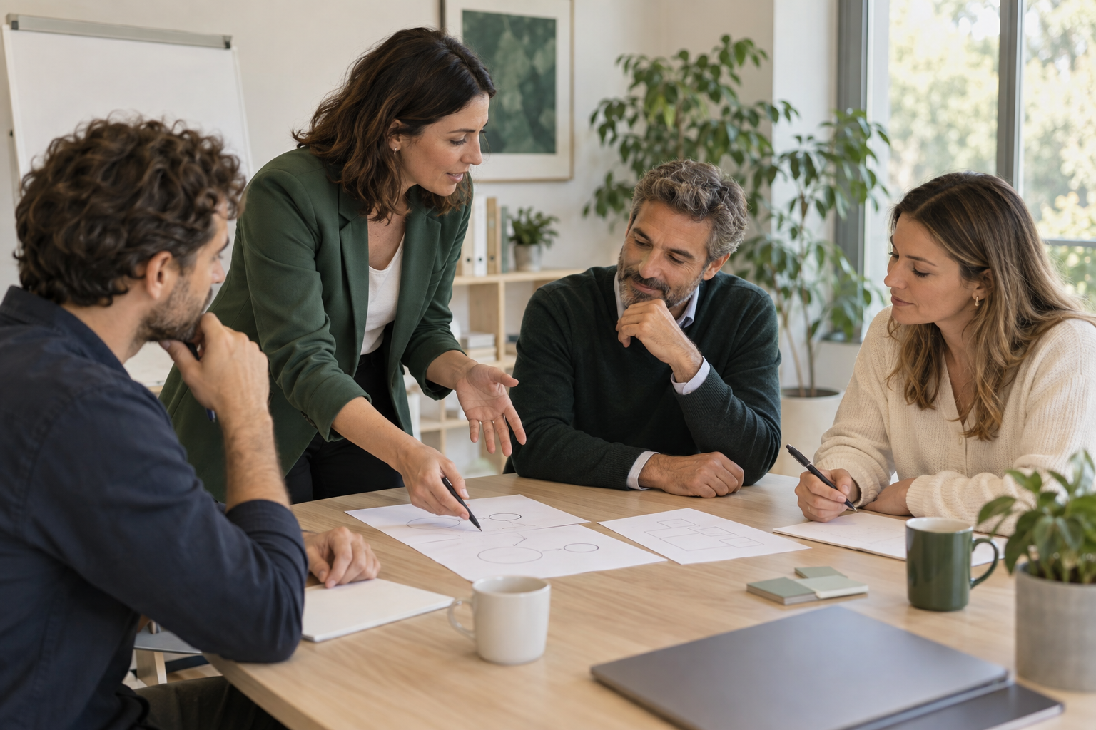 Confronto tra professionisti durante una consulenza aziendale